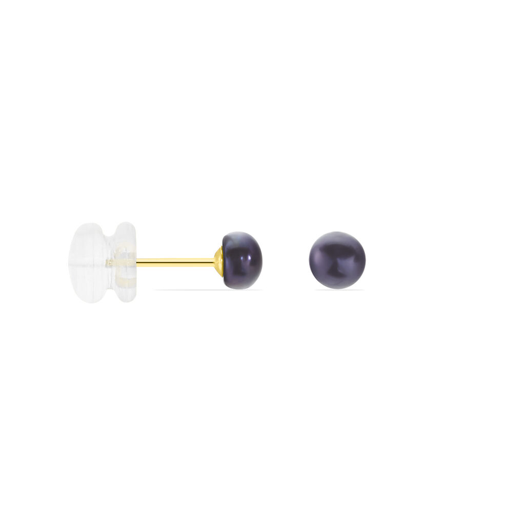 Damen Perlenohrringe Gold 375 Zuchtperle 4-4,5mm - Ohrstecker Damen | OROVIVO
