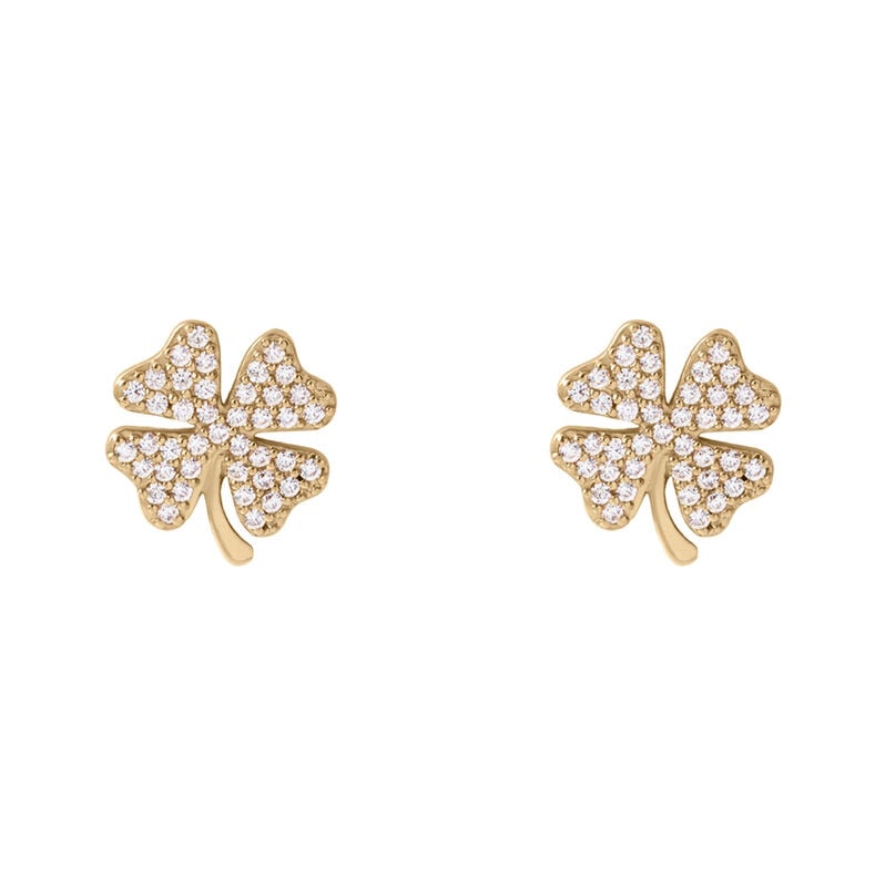 Orecchini Lobo Golden Dream Placcato Oro Giallo Cubic Zirconia - Spannringe Damen | OROVIVO