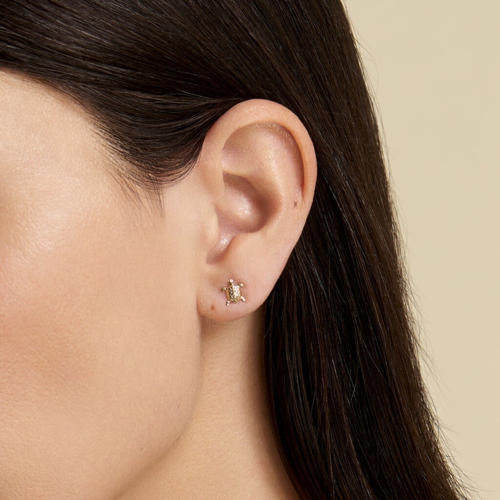 Ohrstecker Gold 375 Schildkr&ouml;te