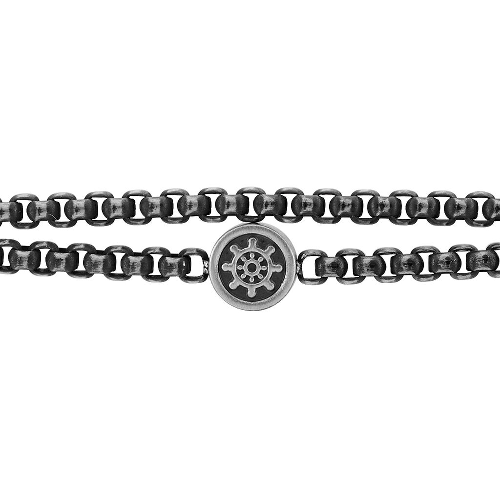 Herrenarmband Edelstahl Geschwärzt Ruder - Armbänder mit Anhänger Herren | OROVIVO