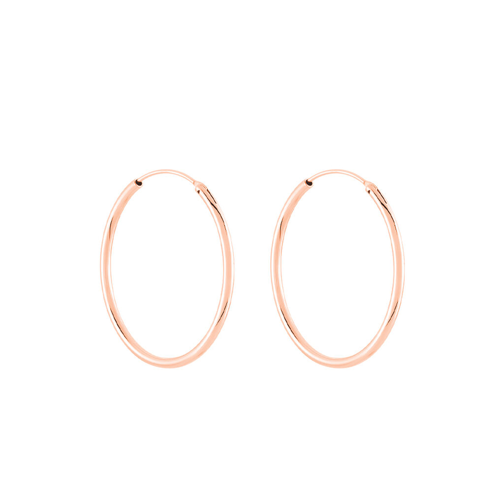 ABELINE FLEXIBEL 2 Damen Creolen Silber rosevergoldet 925 B 2 mm