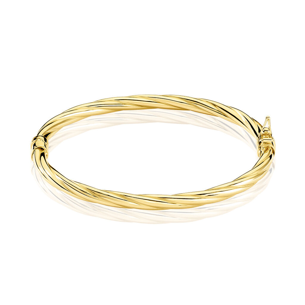 AUTUMN Damen Armreif / Armspange Silber vergoldet 925 B 6 mm