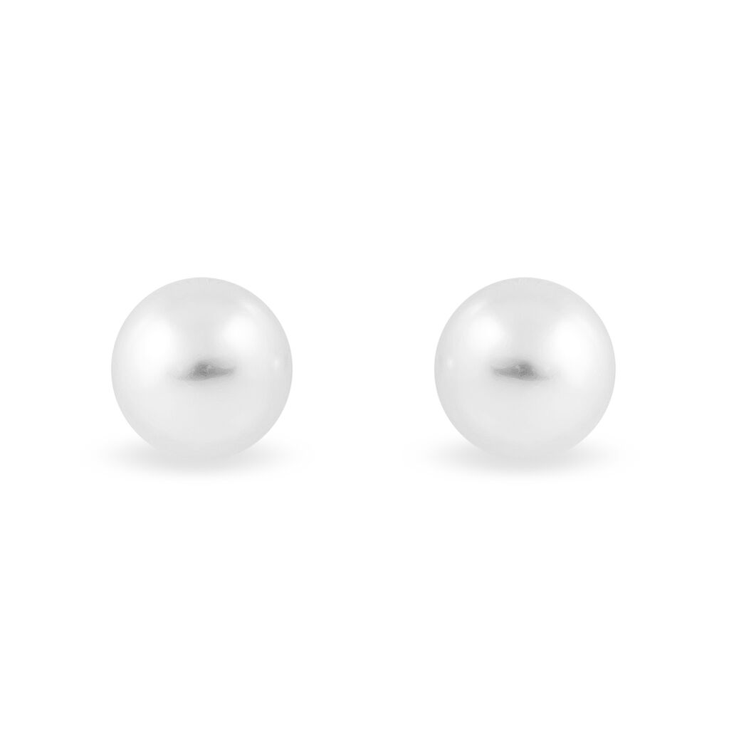 Boucles D'oreilles Puces Liha Or Jaune Perle De Culture - Spannringe Damen | OROVIVO