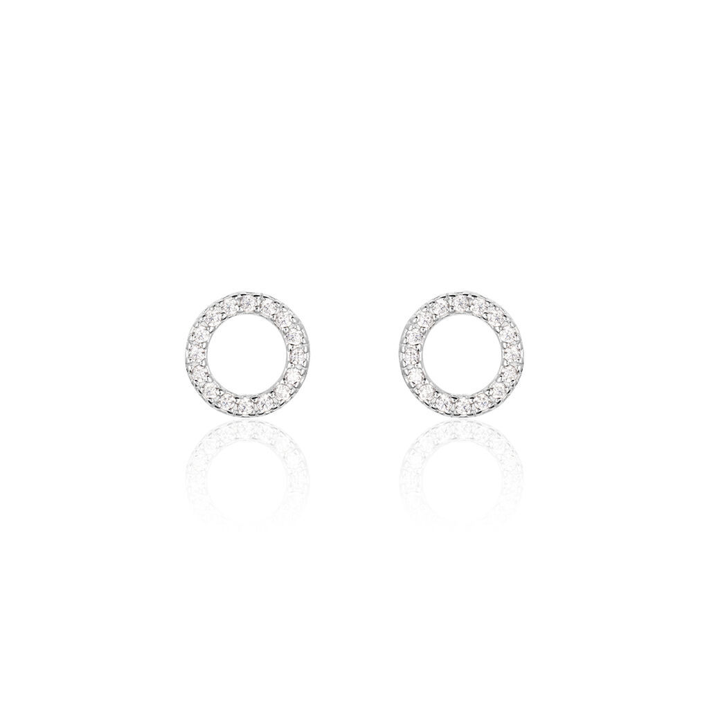 Damen Ohrstecker Silber 925 Zirkonia Kreis Babila - Ohrstecker Damen | OROVIVO