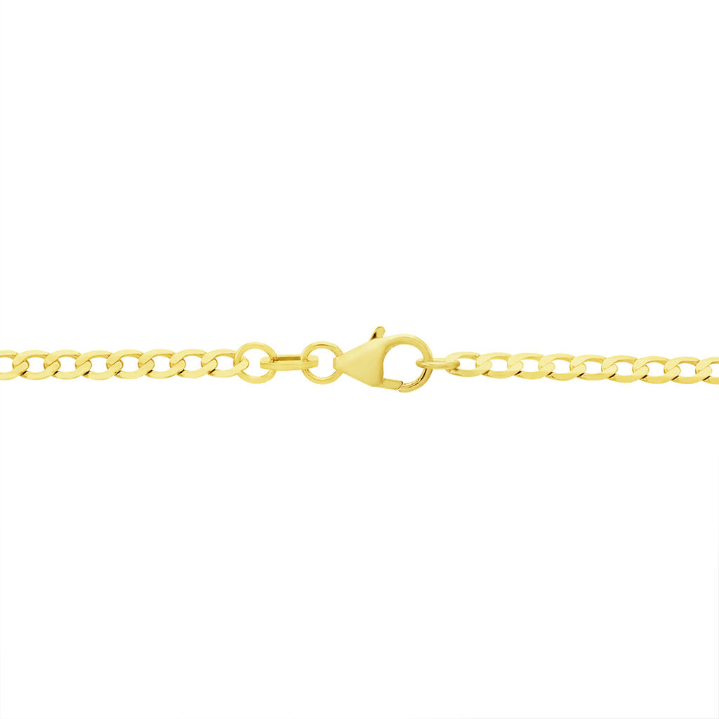 Unisex Panzerkette Facettiert Gold 375  - Halsketten Unisex | OROVIVO