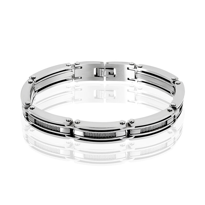 Bracelet Antoine Acier Blanc - Spannringe Herren | OROVIVO
