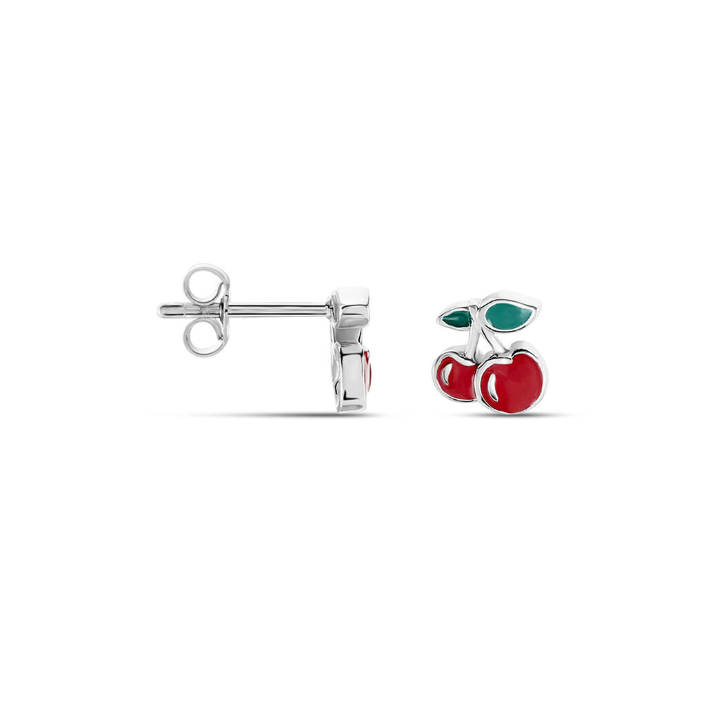 Kinder Ohrstecker Silber 925 Kirsche Cagla - Ohrstecker Kinder | OROVIVO