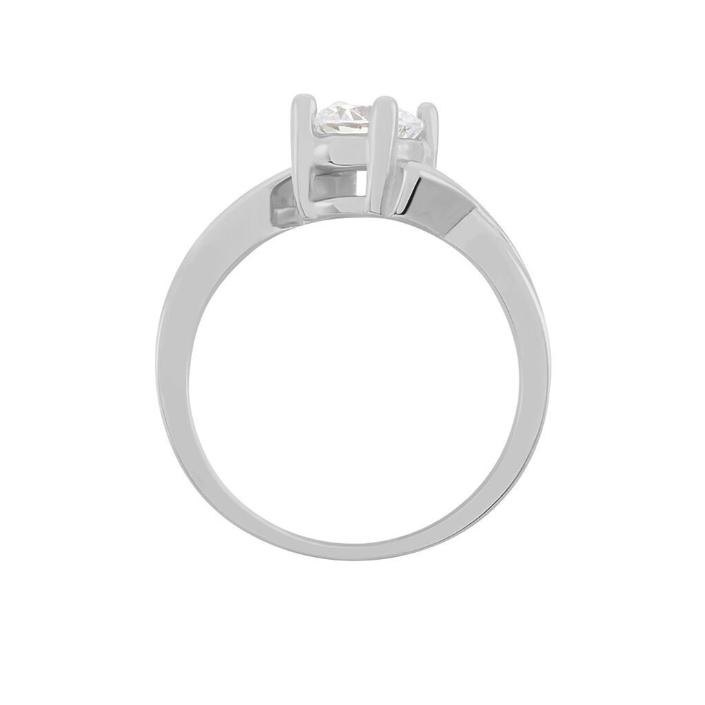 Damen Ring Silber 925 Zirkonia Wei&szlig; 1 ct