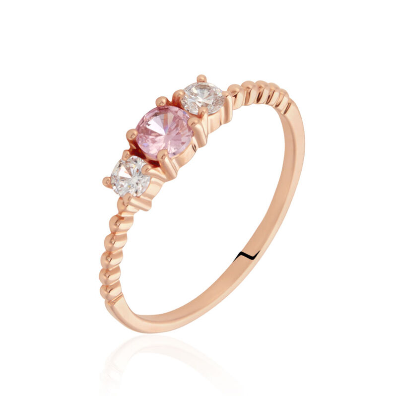 Anello Silver Rainbow Argento Rosa Cubic Zirconia - Spannringe Damen | OROVIVO