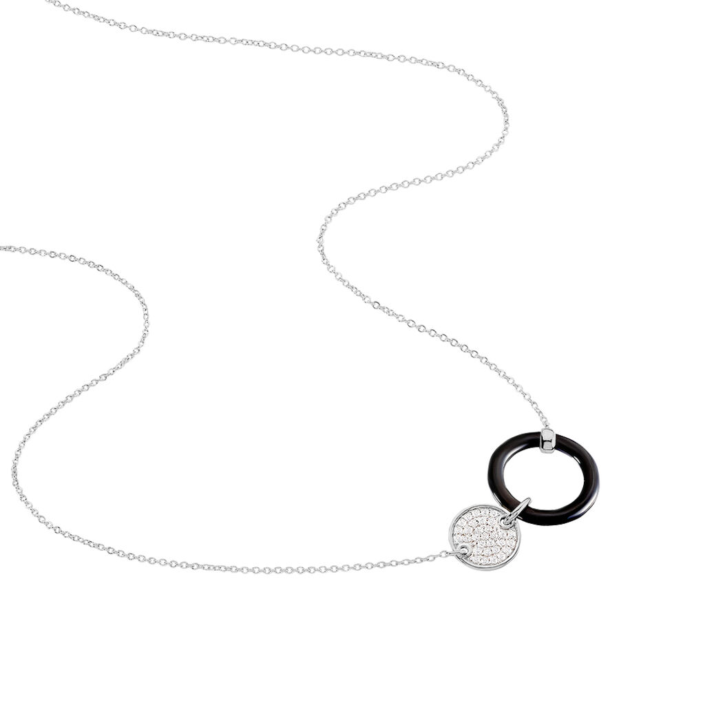 Collier Issara Argent Blanc Céramique Et Oxyde De Zirconium - Spannringe Damen | OROVIVO