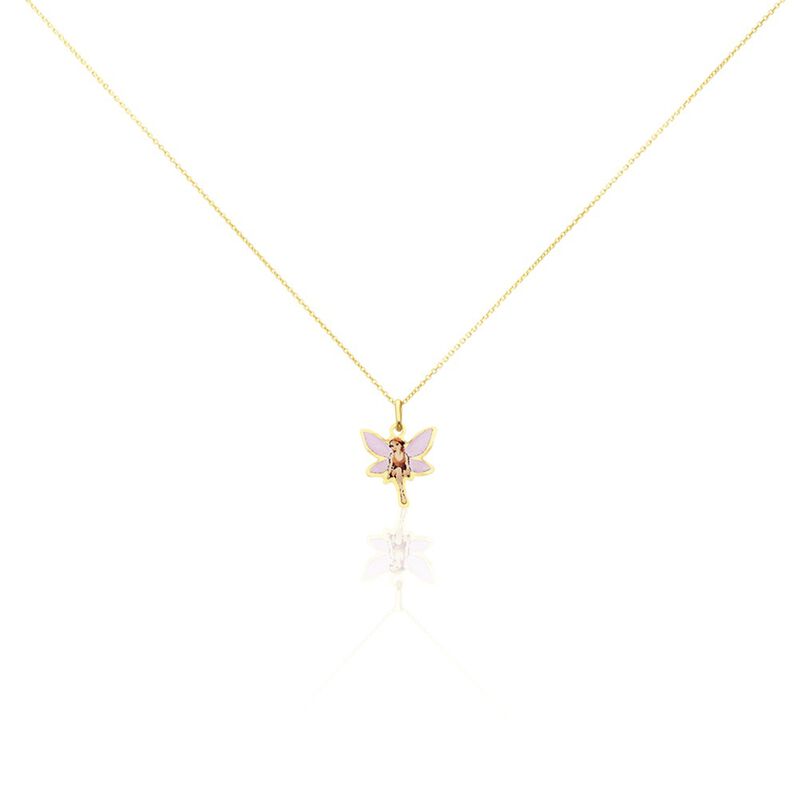 Collier Naelie Or Jaune Fée Rose  - Spannringe Kinder | OROVIVO