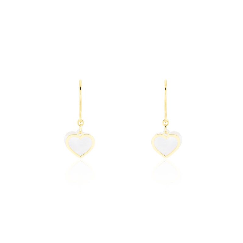 Boucles D'oreilles Pendantes Enolya Or Jaune Nacre - Spannringe Damen | OROVIVO