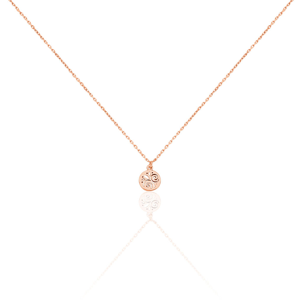 Damen Halskette Silber 925 Rosé Vergoldet, Collier ohne Stein