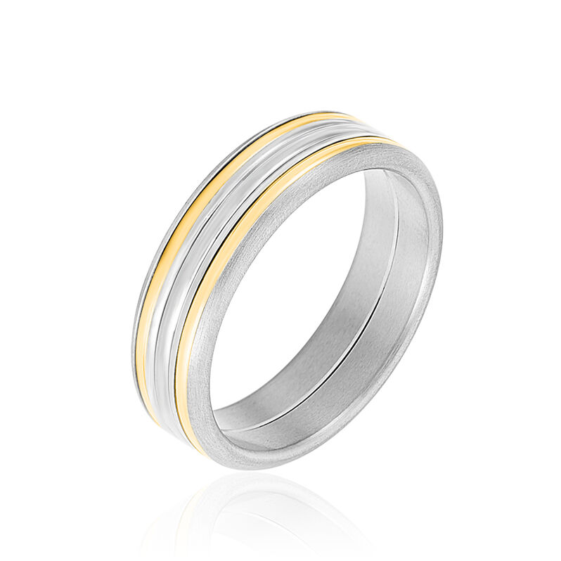 Bague Thelia Acier Bicolore - Spannringe Herren | OROVIVO