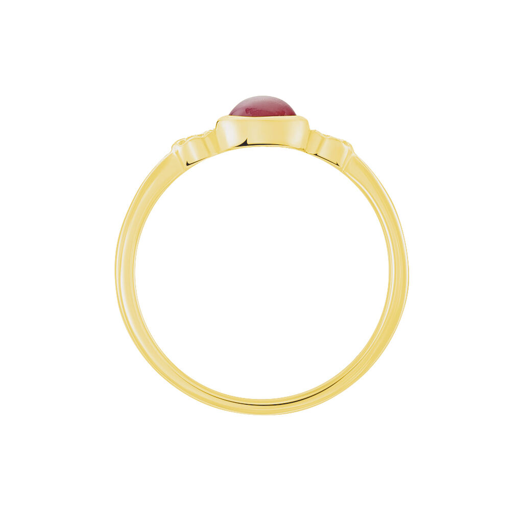 Bague Argent Dore Helko Calcedoine Rose - Spannringe Damen | OROVIVO