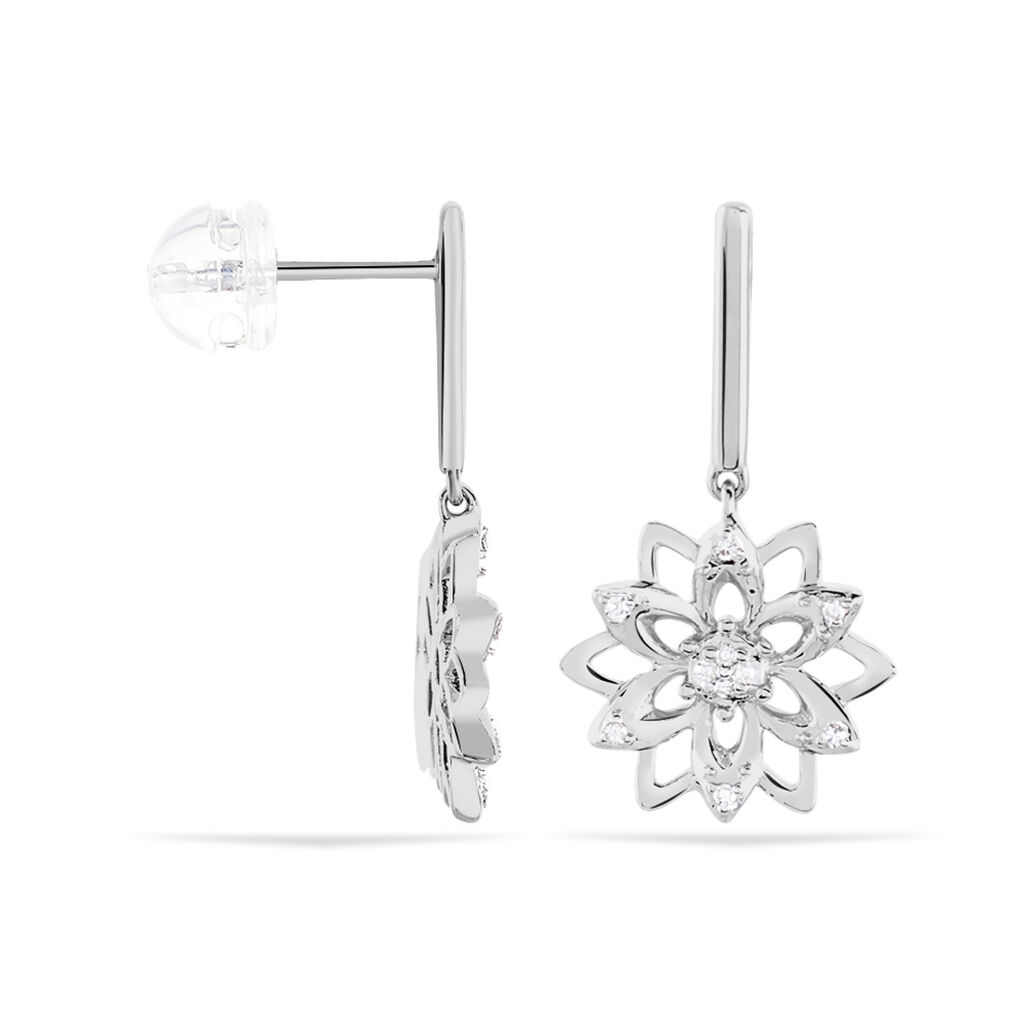 Boucles D'oreilles Or Weiss Italane Pend - Spannringe Damen | OROVIVO