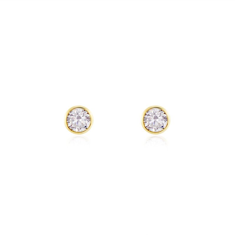 Damen Ohrstecker Gold 375 Zirkonia  - Ohrstecker Damen | OROVIVO