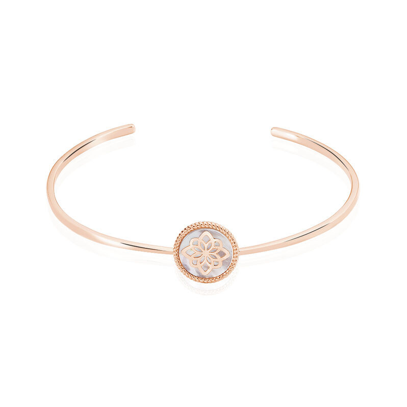 Bracelet Jonc Rosae Argent Rose Nacre - Spannringe Damen | OROVIVO