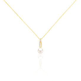 Damen Halskette Gold 375 Zuchtperle Tesnimae - Ketten mit Anhänger Damen | OROVIVO