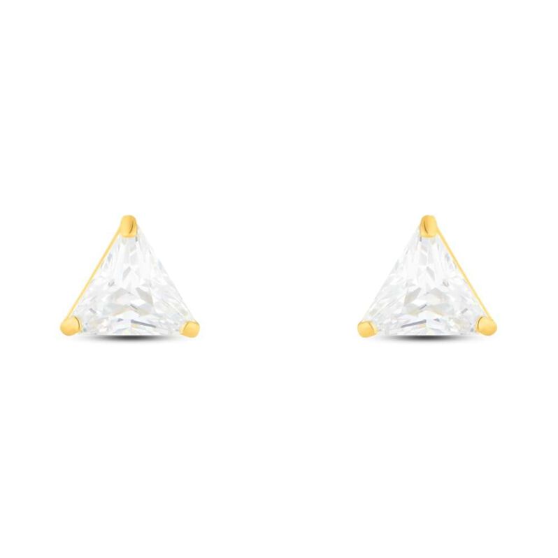 Orecchini Lobo Punto Luce Bon Ton Oro Giallo Cubic Zirconia - Spannringe Damen | OROVIVO