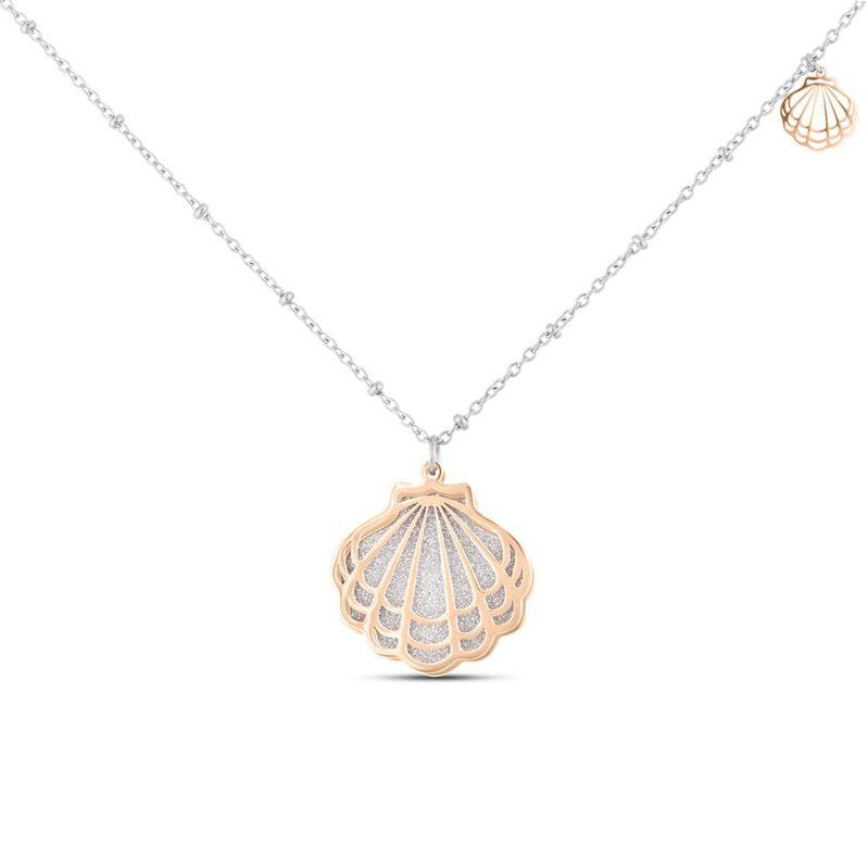 Collana Aura Acciaio Bicolore Bianco / Rosa - Spannringe Damen | OROVIVO