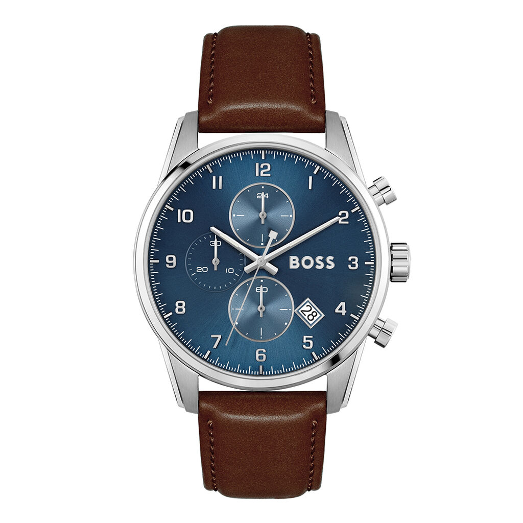 BOSS Herrenuhr Skymaster Quarz 1513940, Uhr ohne Stein