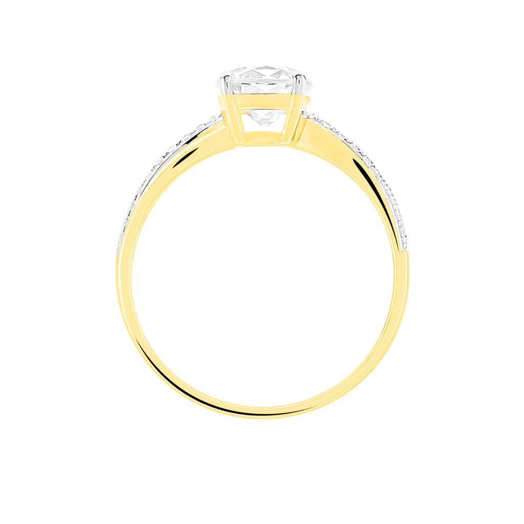 Bague Solitaire Ofelie Or Jaune Oxyde De Zirconium - Verlobungsringe Damen | OROVIVO