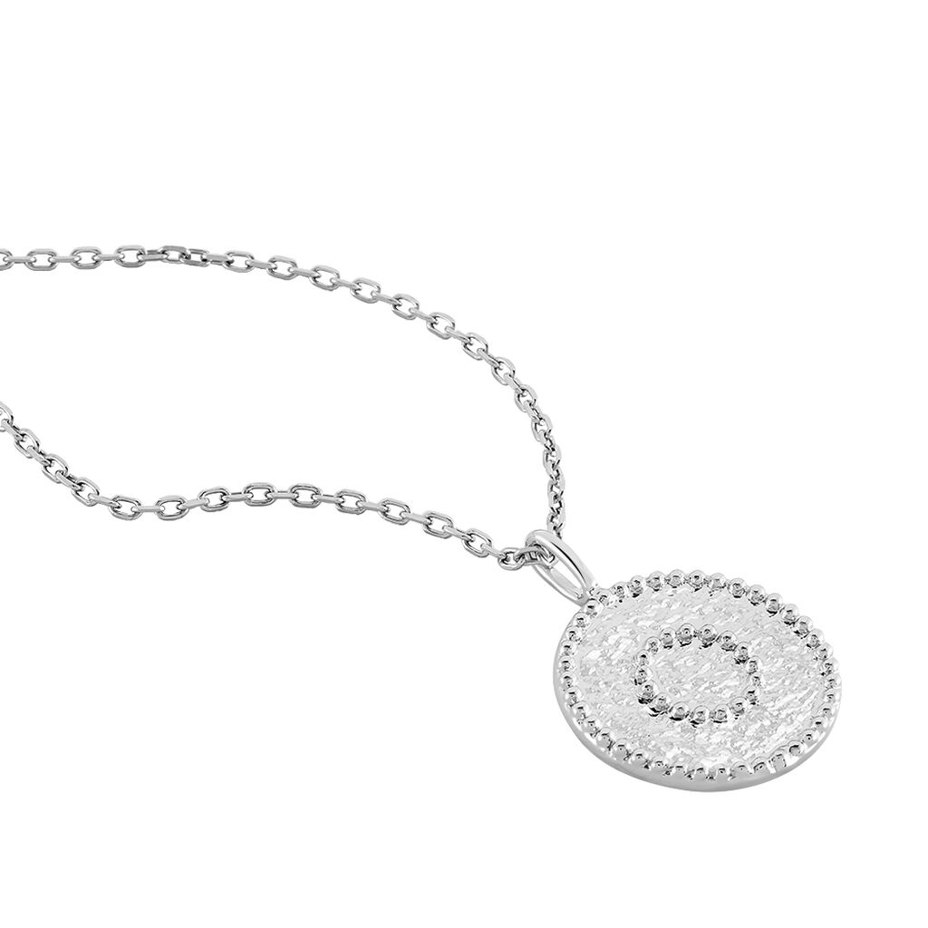 Collier Argent Rhodie Laria Ronde Perle Martele - Spannringe Damen | OROVIVO