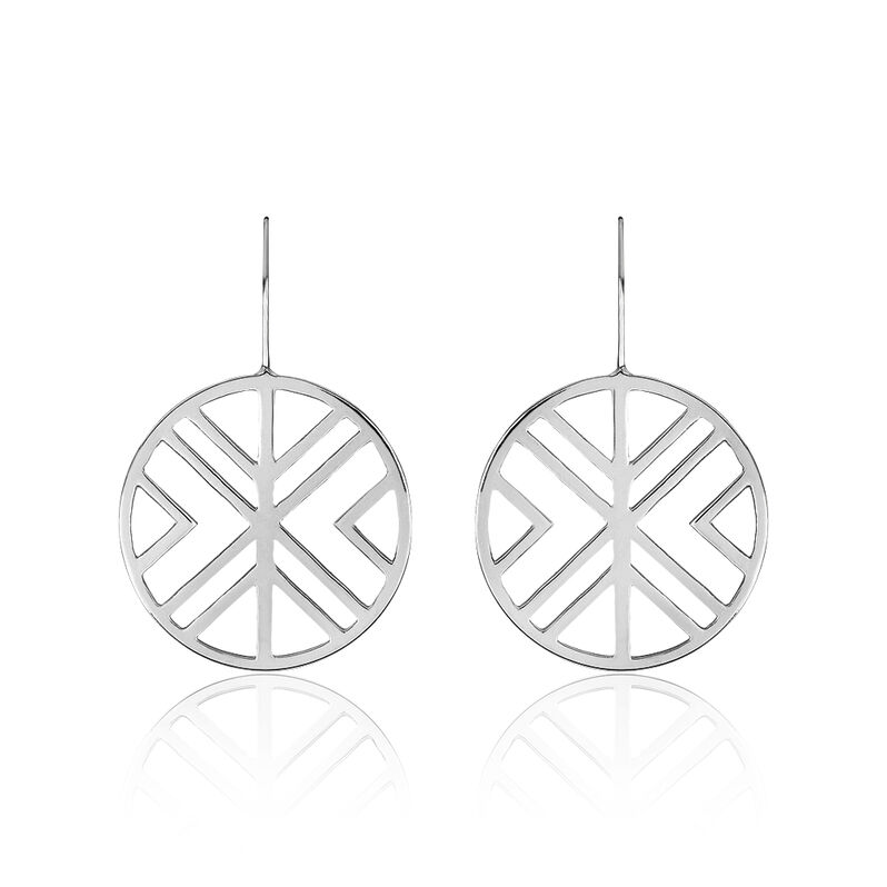Boucles D'oreilles Pendantes Flechia Acier Blanc - Spannringe Damen | OROVIVO