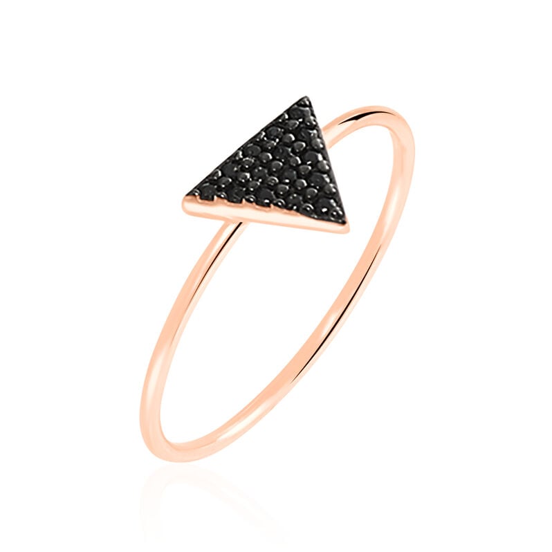 Bague Argent Rose Amellia Forme Triangle - Spannringe Damen | OROVIVO