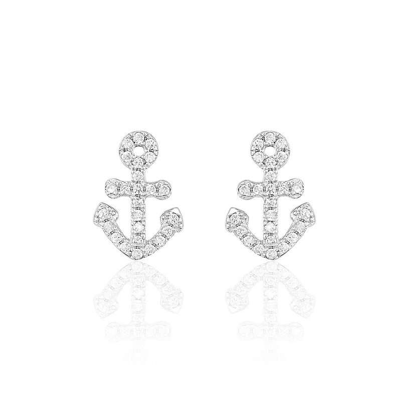 Boucles D'oreilles Puces Marine Argent - Spannringe Damen | OROVIVO