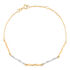 Jutui 2 Damen Armband Gold Bicolor Gelb/Silber 585 (14 Karat)