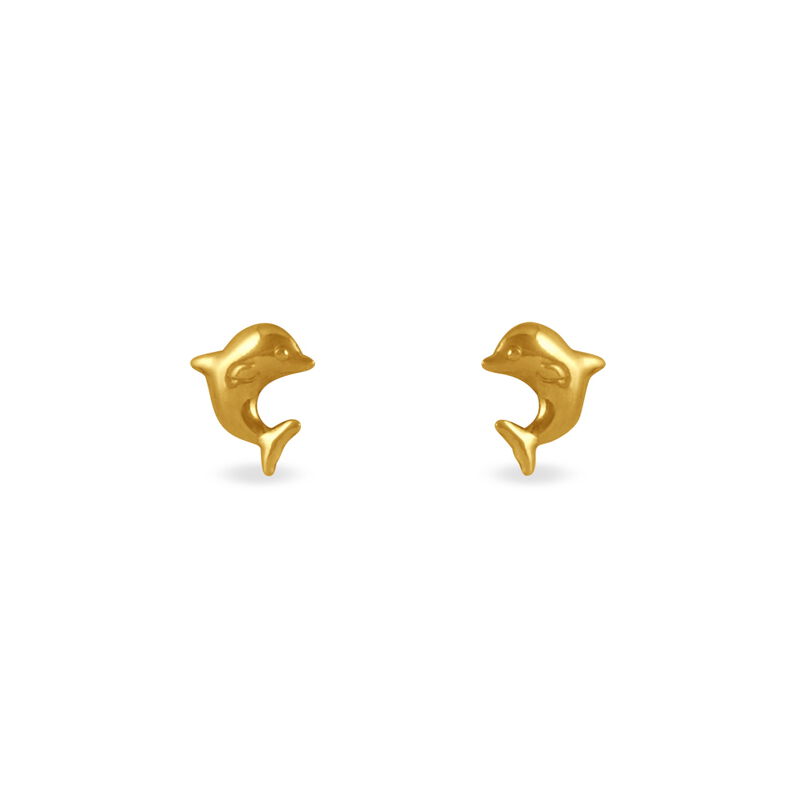 Boucles D'oreilles Puces Fulvie Dauphin Or Jaune - Spannringe Kinder | OROVIVO