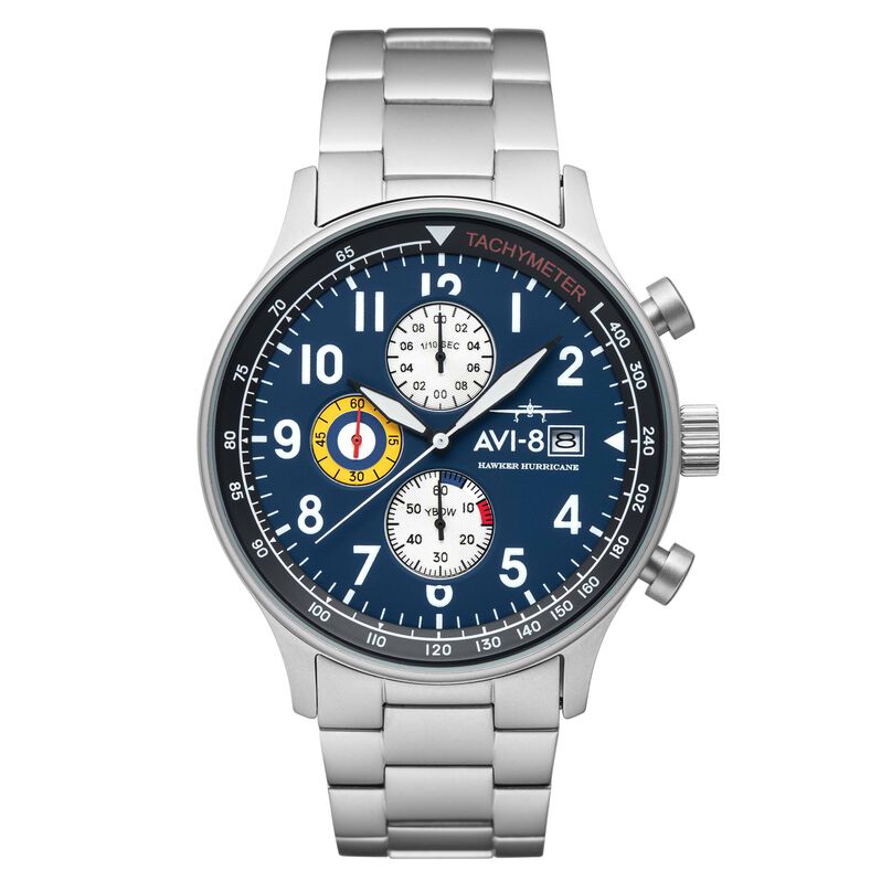 Orologio Cronografo Uomo AVI-8 Hawker Hurricane quadrante nero AV-4011-22 - Spannringe Herren | OROVIVO