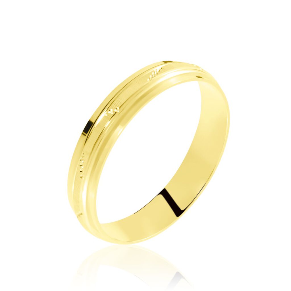 Alliance Laurette Ruban Plat Or Jaune - Spannringe Familie | OROVIVO