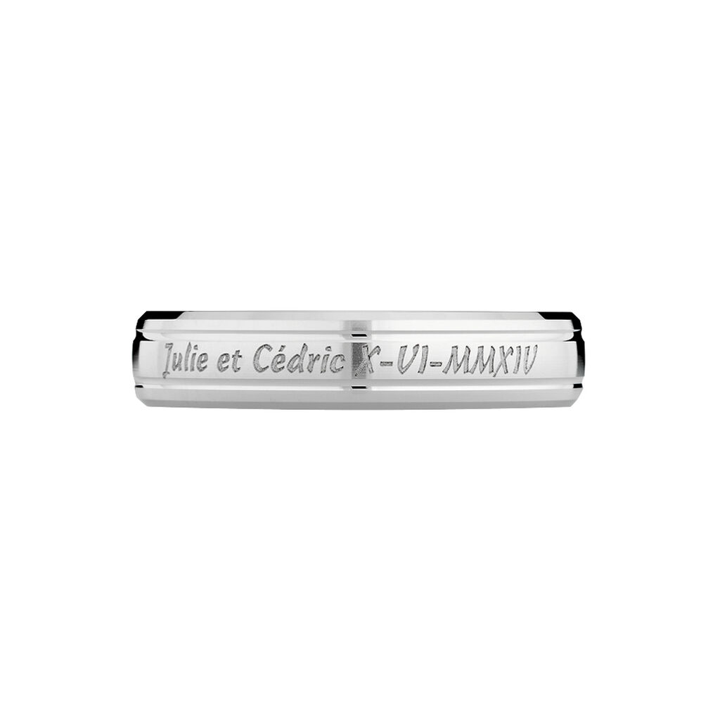 Alliance Fleur De Peau Demi Jonc Classique Or Blanc - Spannringe Unisex | OROVIVO