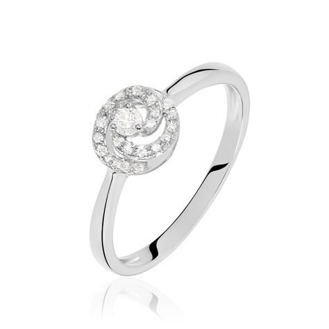 Damenring Weißgold 375 Diamanten 0,037ct - Ringe mit Stein Damen | OROVIVO