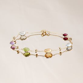 Damenarmband Gold 375 Amethyst Topas Citrin Quarz - Armbänder Damen | OROVIVO