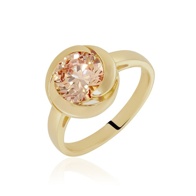 Damenring Silber 925 Gold vergoldet Zirkonia Blume - Solitärringe Damen | OROVIVO
