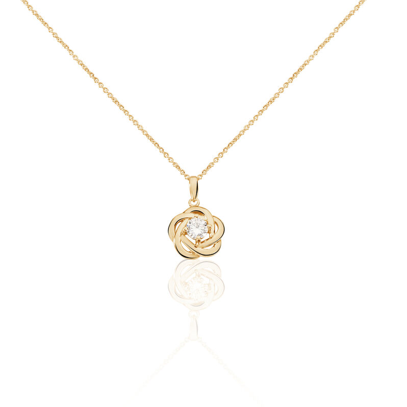 Collier Plaque Or Djanaelle Motif Nœud - Spannringe Damen | OROVIVO