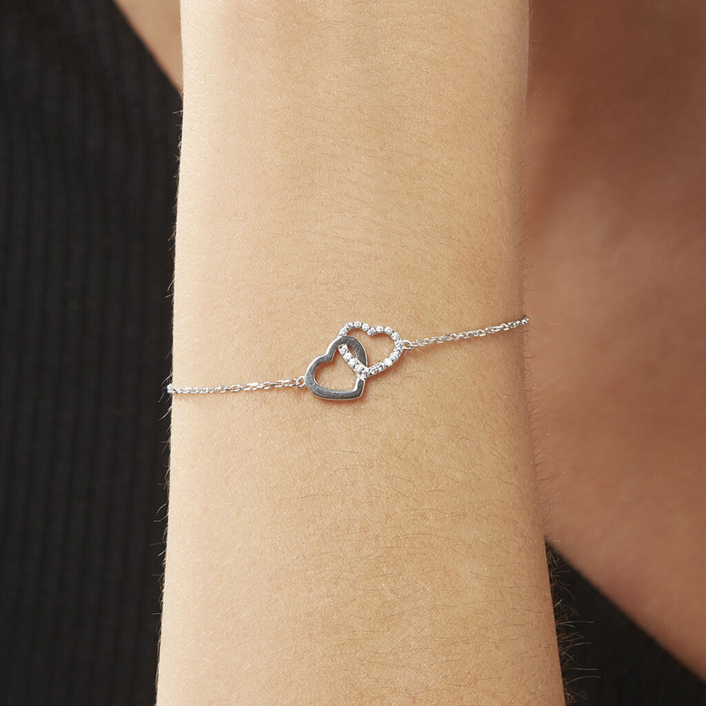 Damenarmband Silber 925 Zirkonia Herz - Armbänder mit Anhänger Damen | OROVIVO