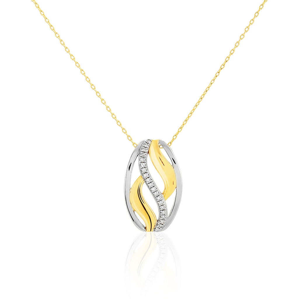 Collier Adèle Or Bicolore Et Diamant - Spannringe Damen | OROVIVO