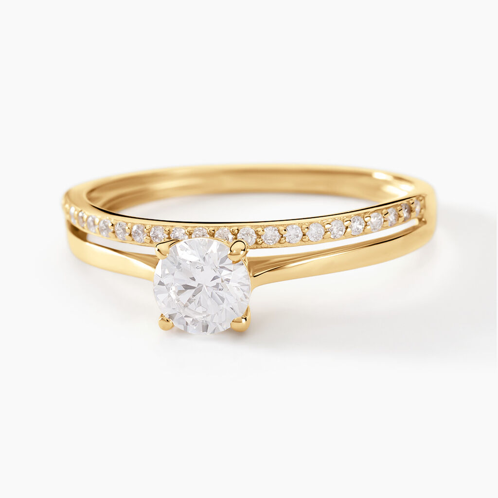 Solitaire Anatoline Or Jaune Oxyde De Zirconium - Spannringe Damen | OROVIVO