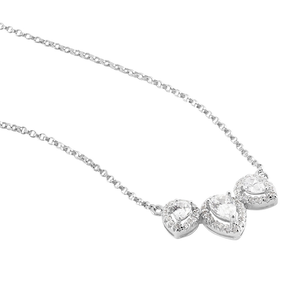 ELENA Damen Collier Silber 925 Zirkonia Wei&szlig; 1,62 ct