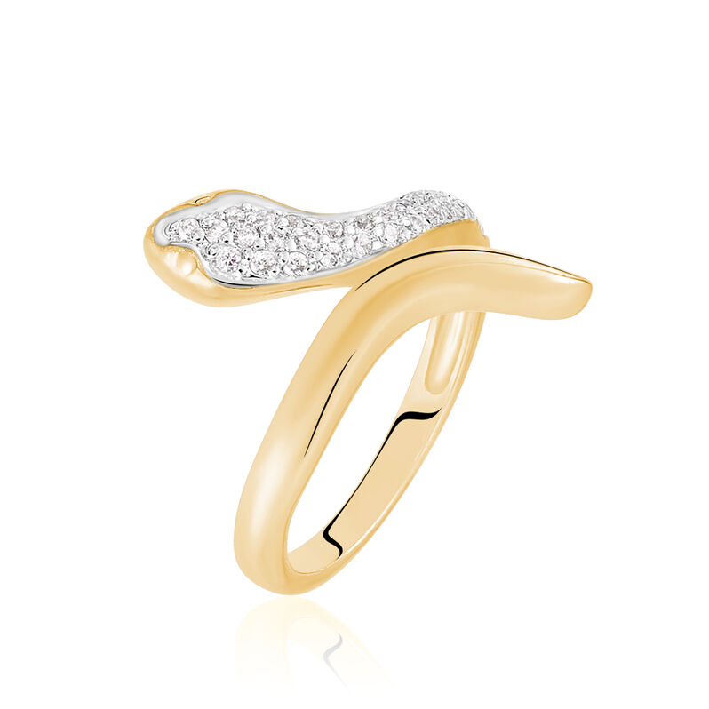 Bague Plaqué Or Et Oxyde - Spannringe Damen | OROVIVO