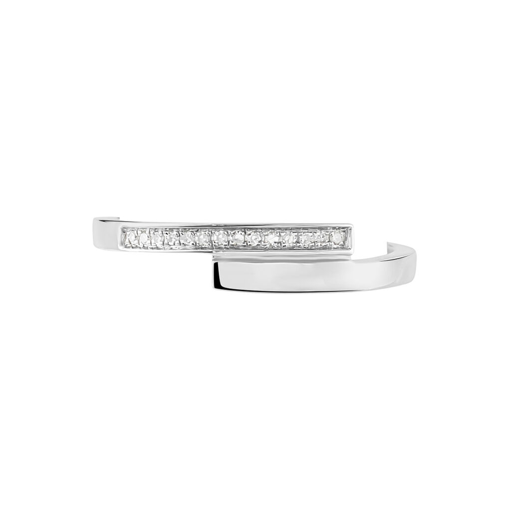 CECILE 1 Damen Ring Wei&szlig;gold 375 (9 Karat) Diamant Wei&szlig; 0,07 ct