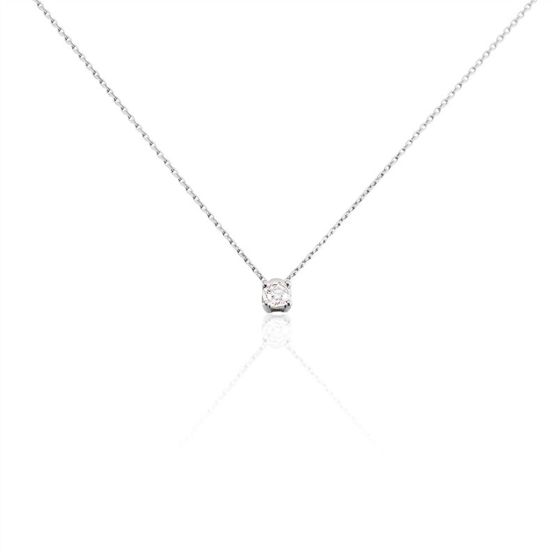 Damen Collier Weißgold 375 Diamant 0,1ct Lirik 0,90mm - Halsketten Damen | OROVIVO