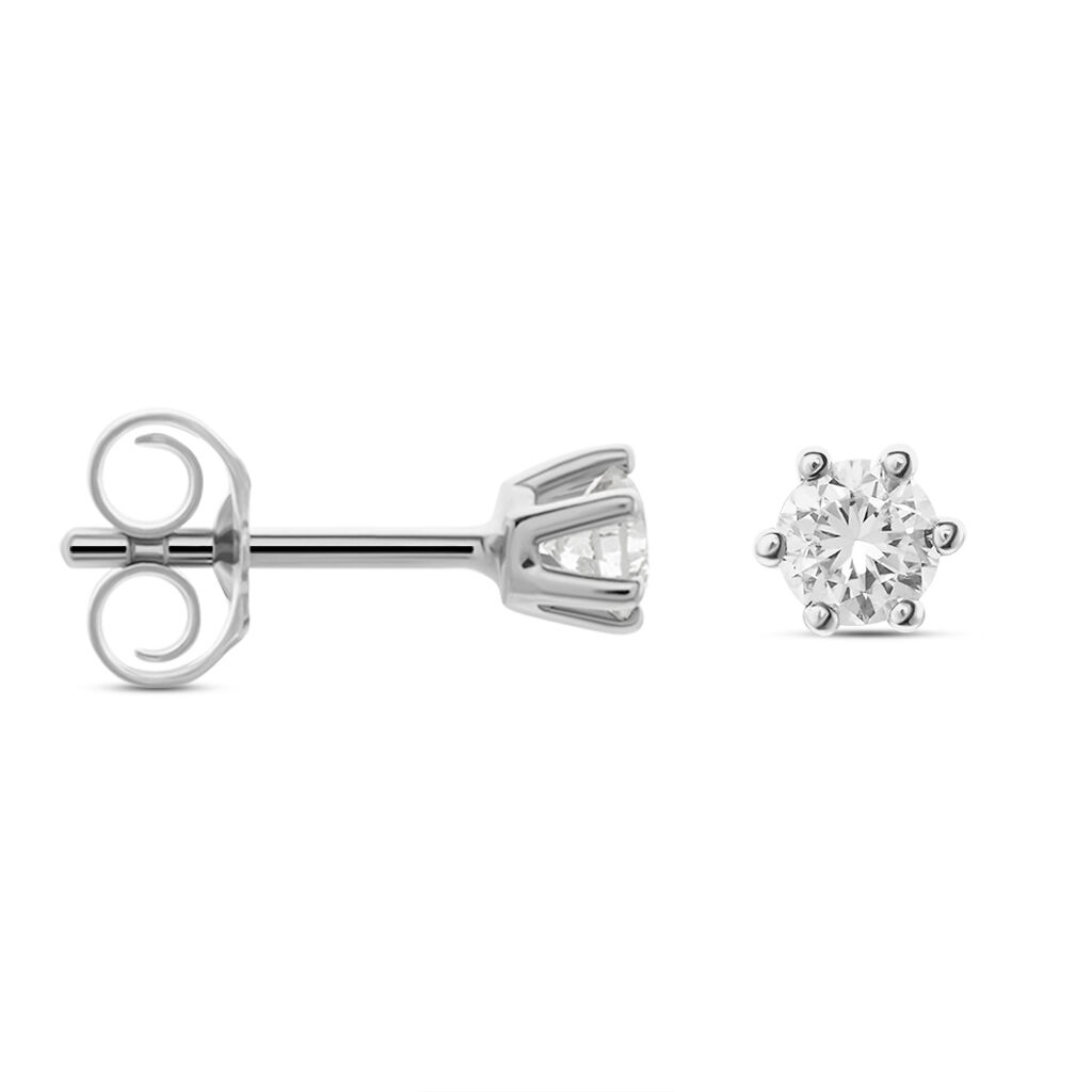 Monopoli Damen Ohrstecker Wei&szlig;gold 750 (18 Karat) Diamant Wei&szlig; 0,26 ct