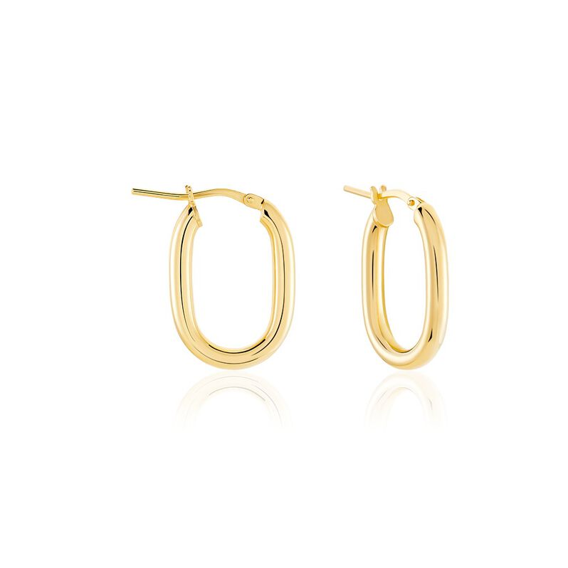 Damen Creolen Silber vergoldet 925 Luella 18,00mm 14,00mm - Creolen Damen | OROVIVO