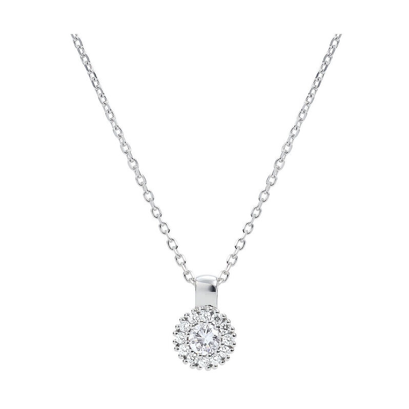 SERINATI Damen Collier Silber 925 Zirkonia Wei&szlig; - Halsketten Damen | OROVIVO